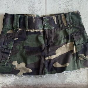 London Jean Chino Cotton Cargo Style Mini Skirt - Size 6